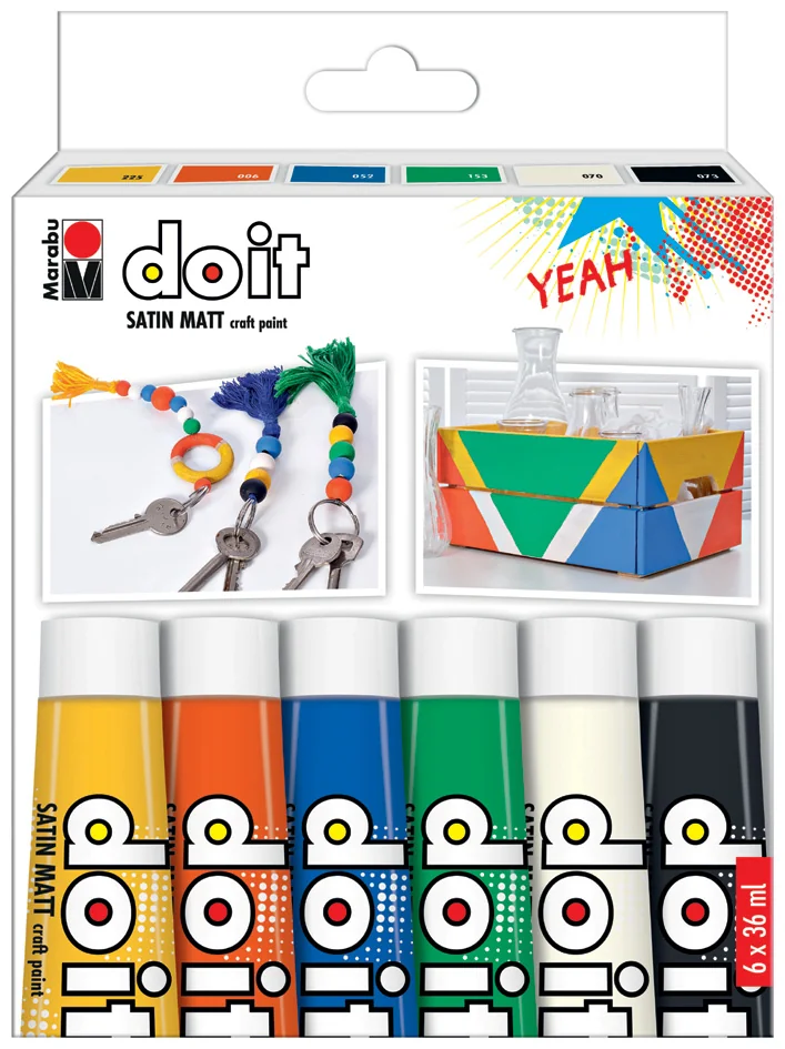 Marabu Set peinture acrylique DO IT Craft Paint, 6 x 36 ml - OEM 1276000000200