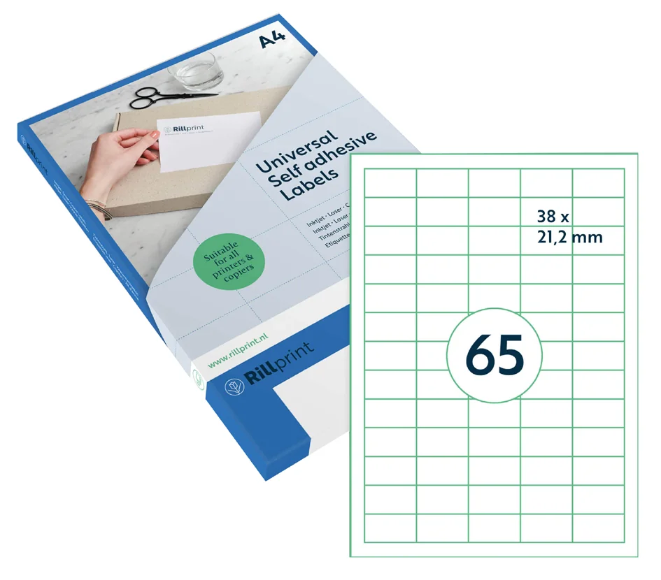 rillprint Étiquette universelle, 105 x 37 mm, transparent - OEM 83217