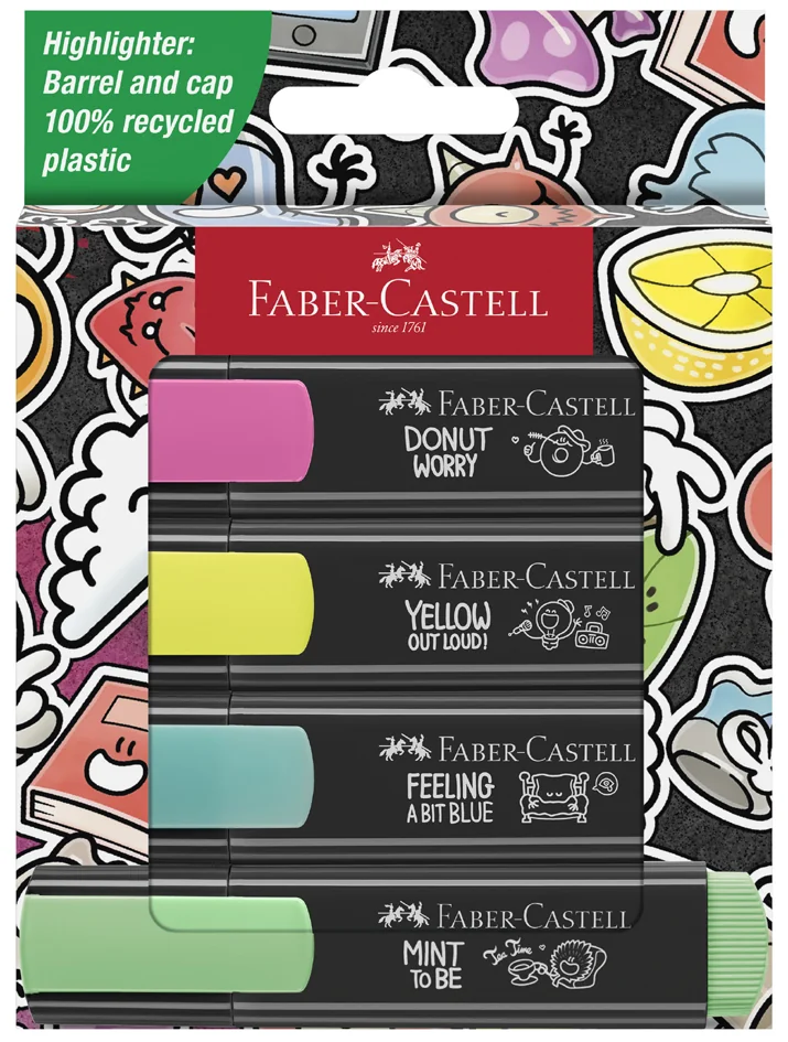 FABER-CASTELL Surligneur TEXTLINER 46 GRAFFITI, étui de 4 - OEM 254690