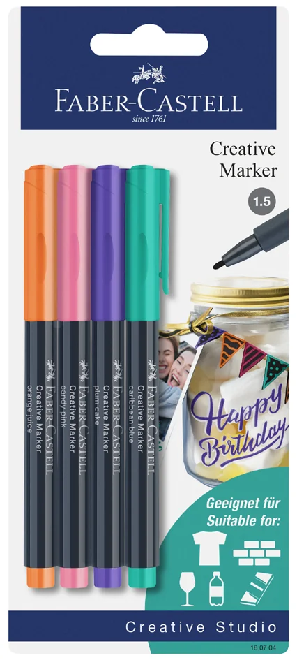 FABER-CASTELL Creative Marker, blister de 4 - OEM 160704