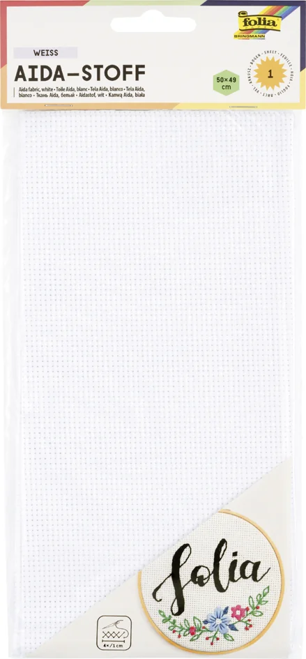 folia Toile Aïda, 500 x 490 mm, blanc - OEM 23402