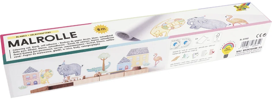 folia Rouleau de papier à dessin, uni, 300 mm x 6 m, blanc - OEM 83900