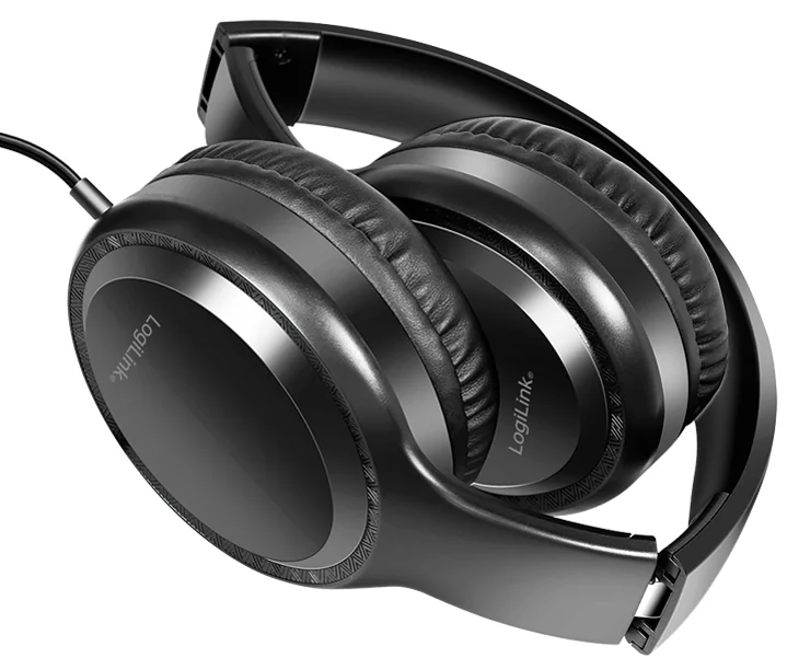 LogiLink Casque stéréo, avec microphone, noir - OEM HS0057