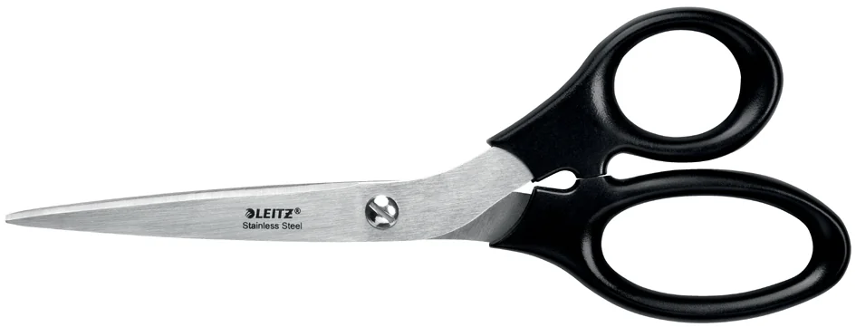 LEITZ Ciseaux, longueur: 200 mm, rond, noir - OEM 5425-00-95