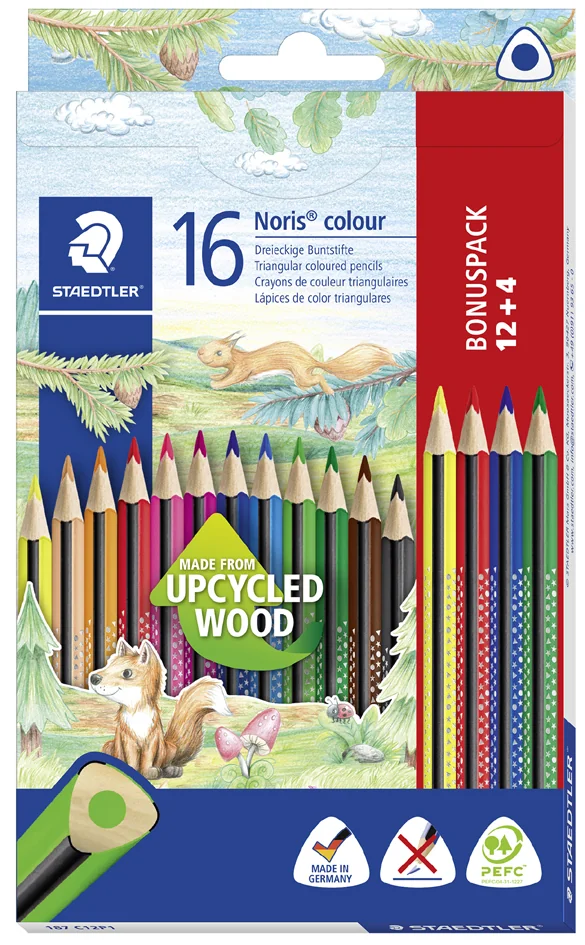 STAEDTLER Crayon de couleur triangulaire Noris colour, étui - OEM 187 C18P1