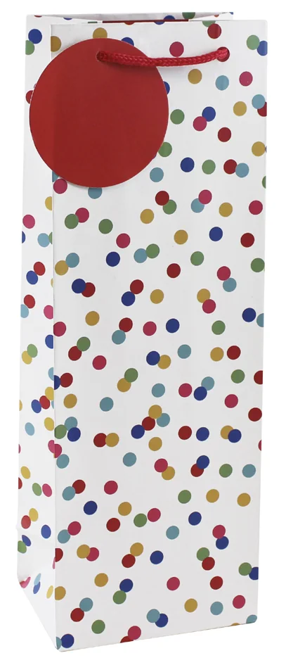 Clairefontaine Sac cadeau pour bouteille 'Pois colorés' - OEM 26988-4C