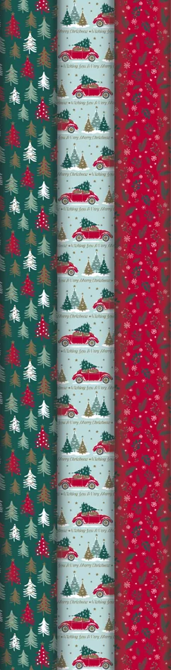 Clairefontaine Papier cadeau de Noël 'Alliance II' - lot de 60 - OEM 211932C
