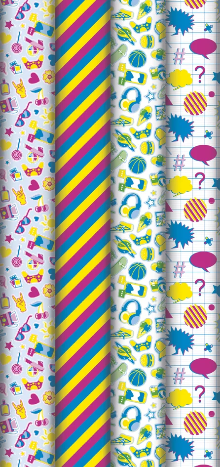 Clairefontaine Papier cadeau 'Pep's', en présentoir - lot de 30 - OEM 202108C