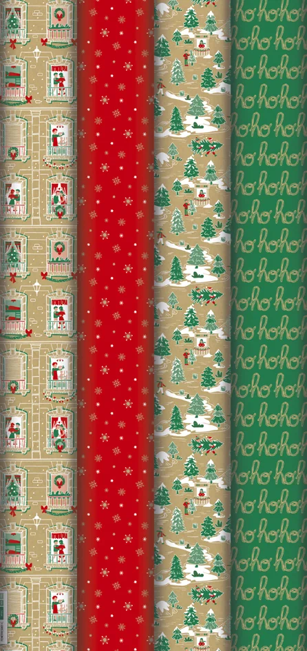 Clairefontaine Papier cadeau de Noël 'Esprit de Noël' - lot de 30 - OEM 223910C