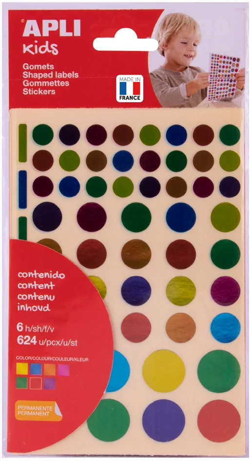 APLI kids Gommettes 'Carré' couleurs métallisées, assorti - OEM 13530