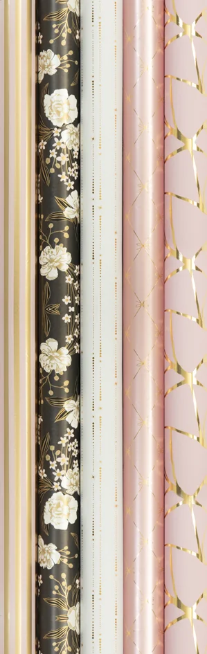 Clairefontaine Papier cadeau 'Primerose', en présentoir - lot de 30 - OEM 212907C