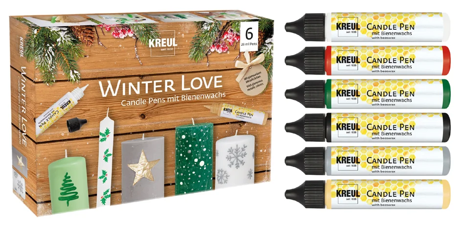 KREUL Candle Pen 'Winter Love', set de 6 - OEM 49759
