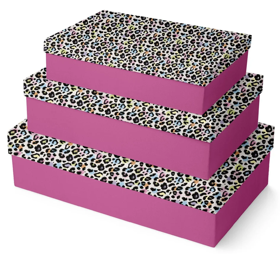 Clairefontaine Set de boîtes cadeau 'Léopard', 3 pièces - OEM K-30741-BXC