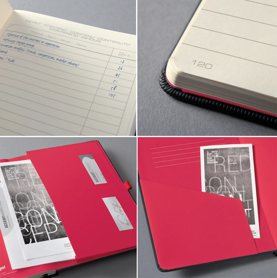 sigel Carnet de notes Conceptum, A5, ligné, noir/rouge - OEM CO663 – Image 2