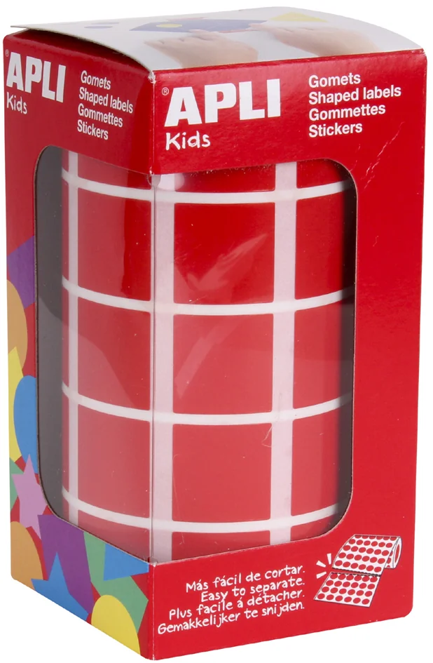 APLI Kids Gommette de couleur 'carré', en rouleau, jaune - OEM 4875 – Image 3