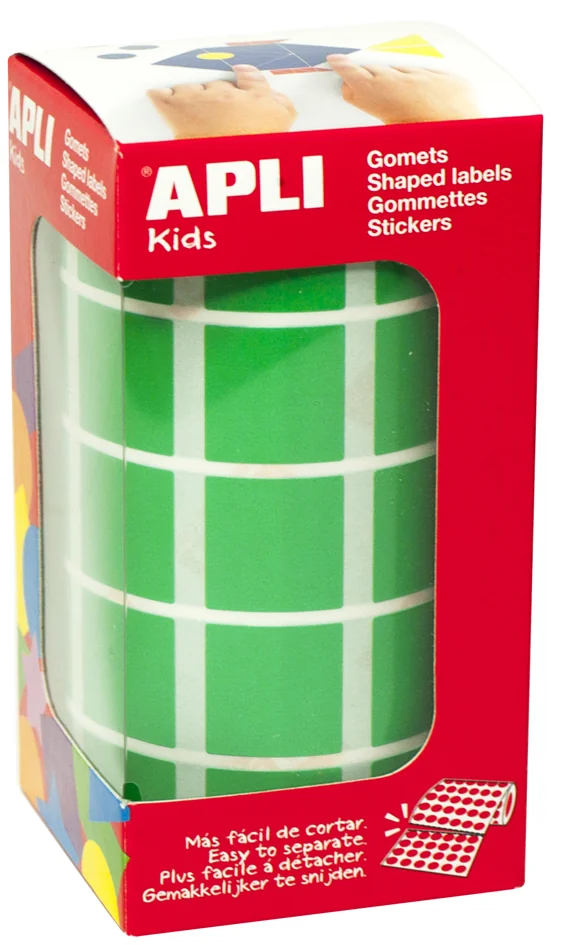 APLI Kids Gommette de couleur 'carré', en rouleau, jaune - OEM 4875 – Image 4