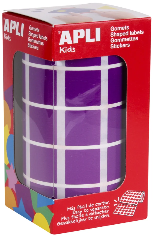 APLI Kids Gommette de couleur 'carré', en rouleau, jaune - OEM 4875 – Image 5