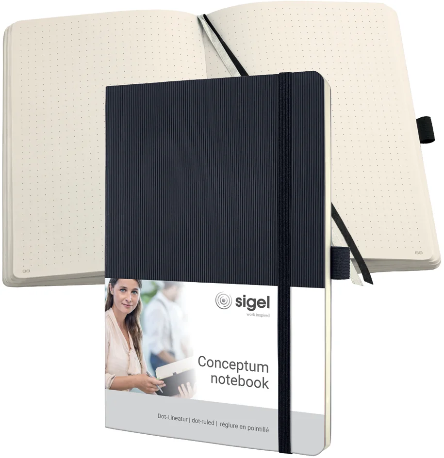 sigel Carnet de notes Conceptum, A5, pointillé, noir - OEM CO309 – Image 2