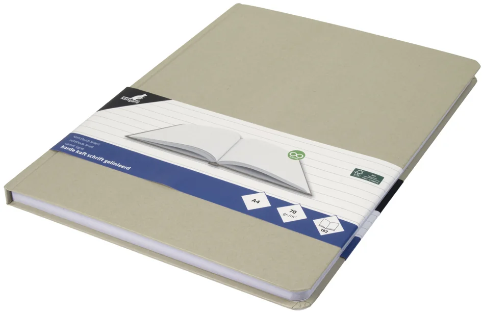 kangaro Cahier Kraft, A4, 192 pages, ligné - OEM K-5523
