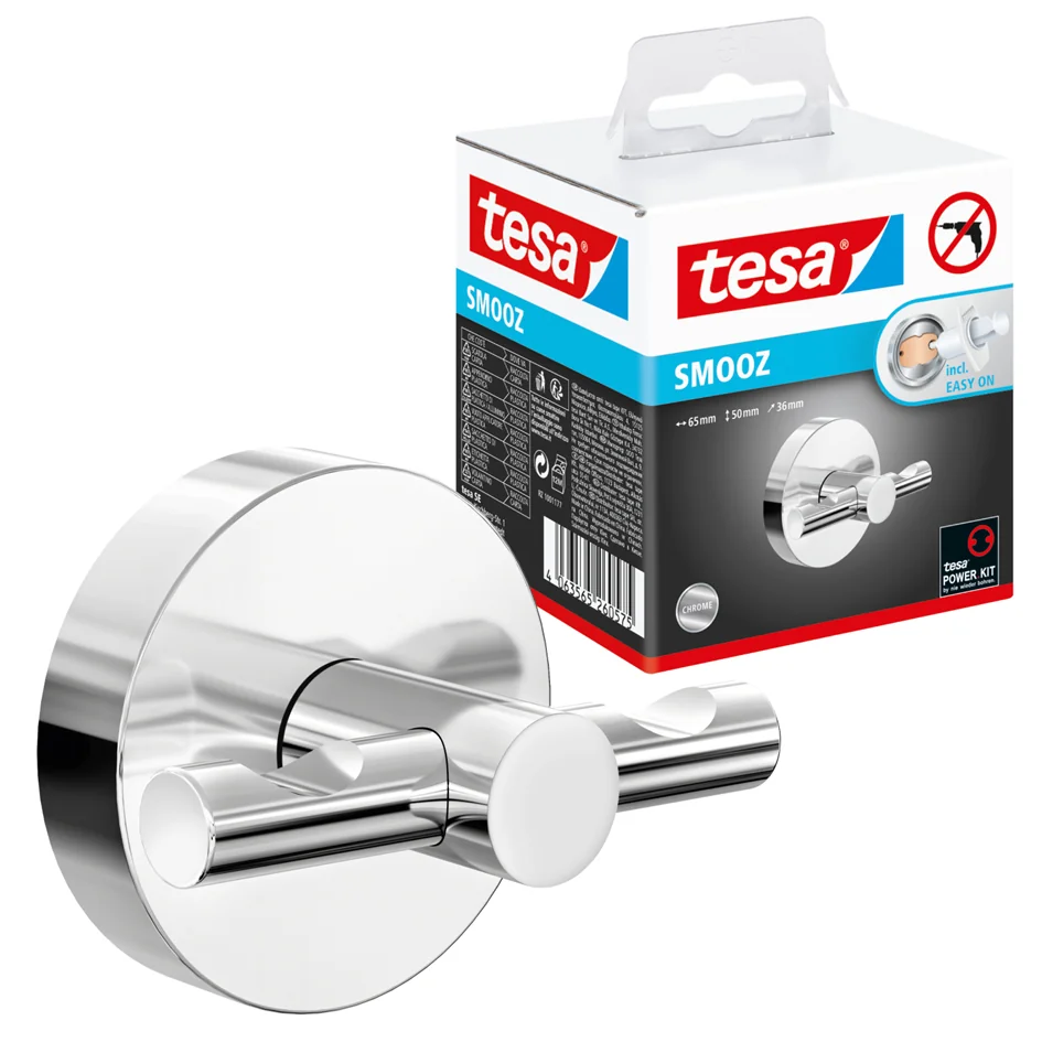 tesa Crochet double pour serviette SMOOZ, chromé - OEM 40630-00000-00