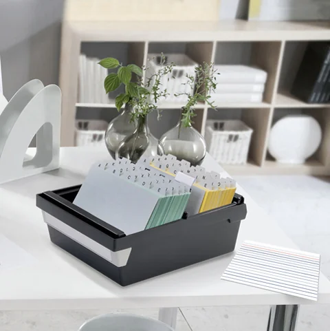 kangaro Fiches bristol, 90 x 55 mm, ligné, blanc - OEM K-6100