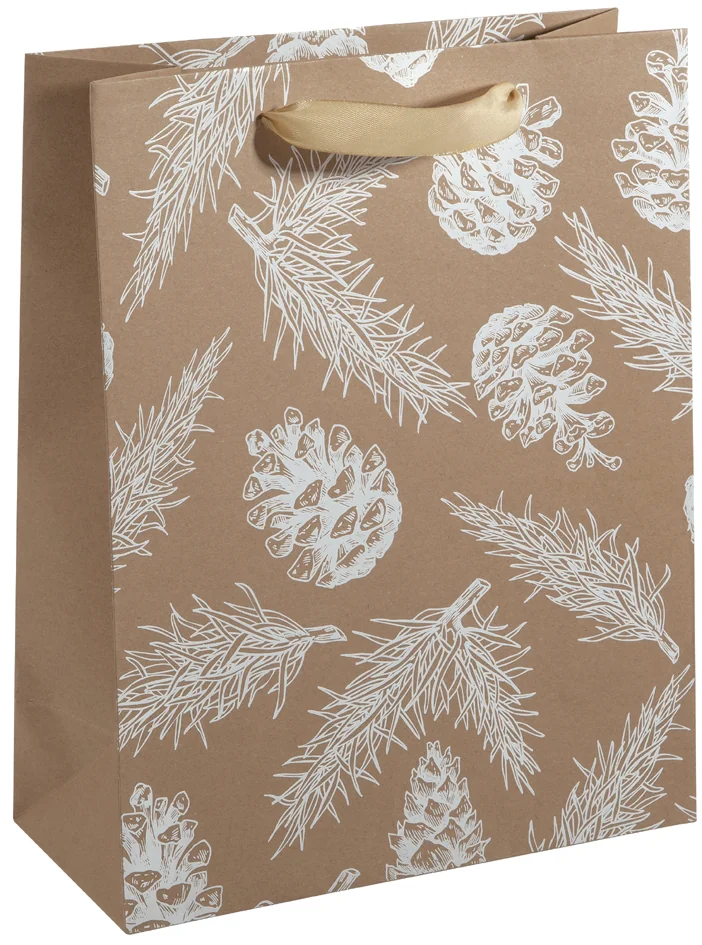 sigel Sac cadeau pour bouteille Pine cones and pine branches - OEM GT132