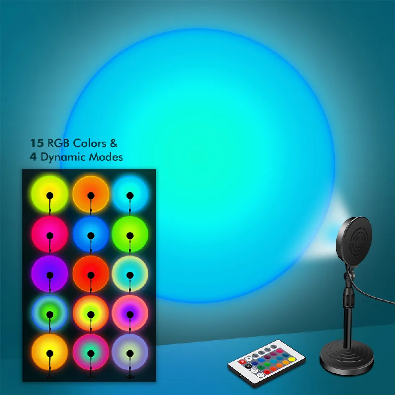 LogiLink Lampe de projection Sunset avec télécommande, noir - OEM LED019
