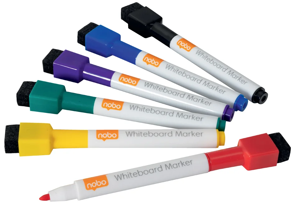 nobo Marqueur pour tableau blanc, pointe ogive, étui de 6 - OEM 1903792