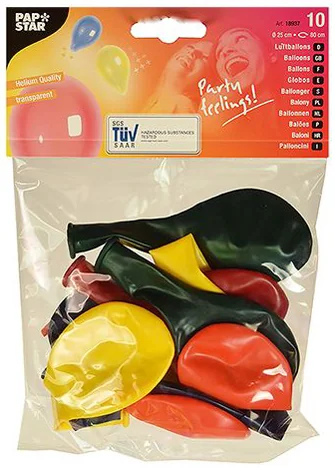 PAPSTAR Ballon de baudruche 'Crystal', couleurs assorties - OEM 18937