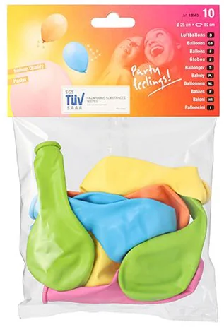 PAPSTAR Ballon de baudruche 'Pastel', couleurs assorties - OEM 18940
