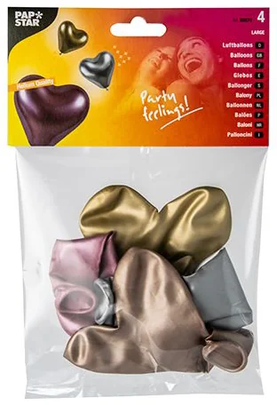 PAPSTAR Ballon 'Glossy Heart', assorti - OEM 88870