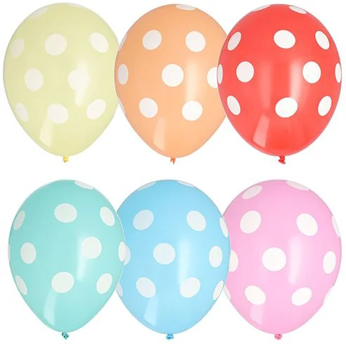 PAPSTAR Ballon de baudruche 'Dots', couleurs assorties - OEM 84525