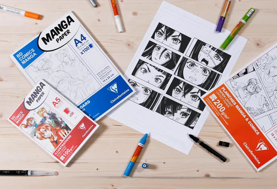 Clairefontaine Bloc de papier Layout MANGA ILLUSTRATIONS, A4 - OEM 94042C