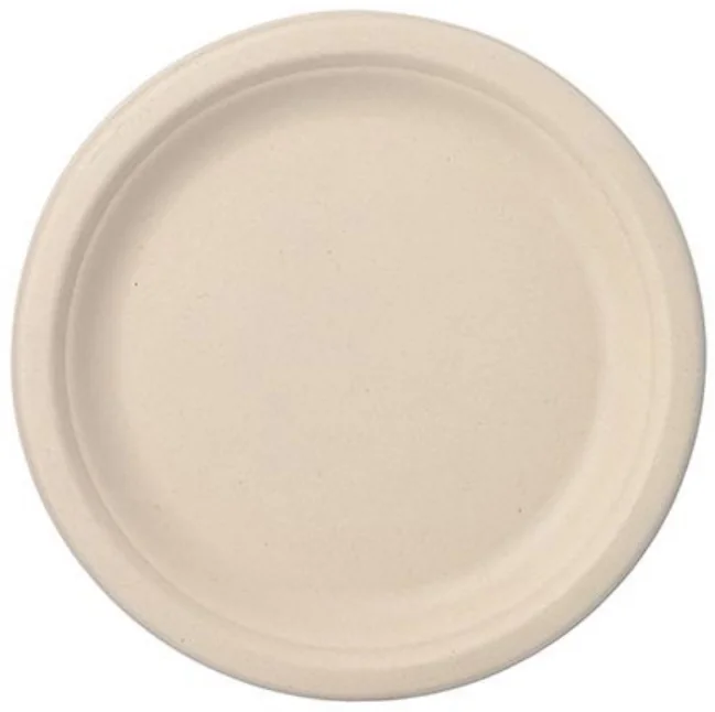 PAPSTAR Assiette en canne à sucre 'pure', rond, 230 mm - OEM 89866