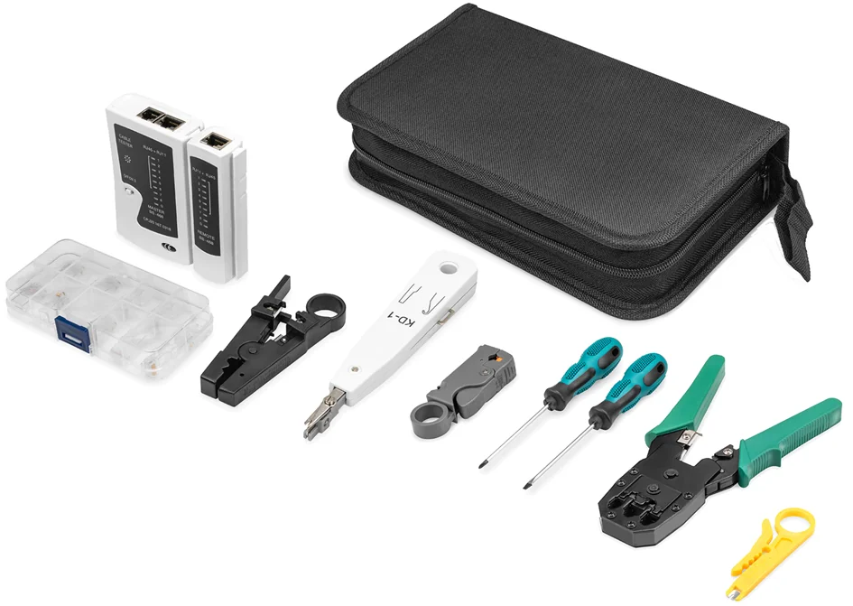 DIGITUS Jeu d'outils d'installation réseau, 12 pièces - OEM DN-94027