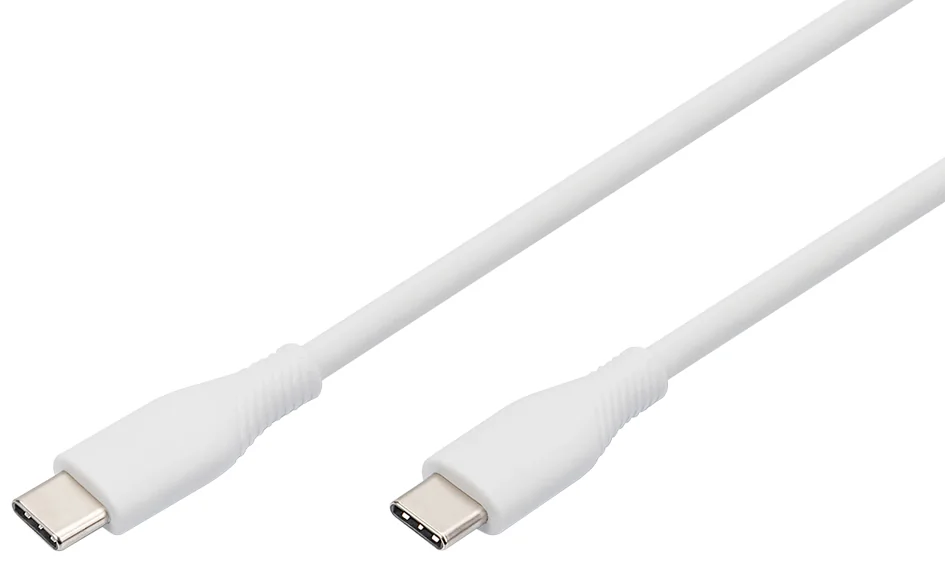 DIGITUS Câble USB 2.0 en silicone, USB-C, 1,0 m, blanc - OEM AK-300341-010-W – Image 2