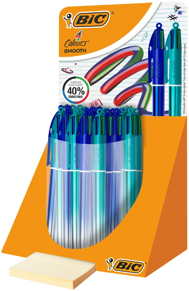BIC Stylo à bille 4 Colours Smooth Gradient, présentoir - OEM 524093