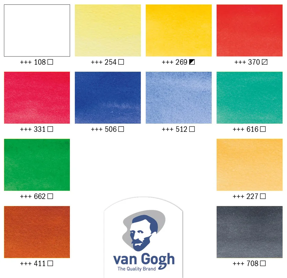 ROYAL TALENS Van Gogh Kit d'aquarelle, set de 12 - OEM 20840112