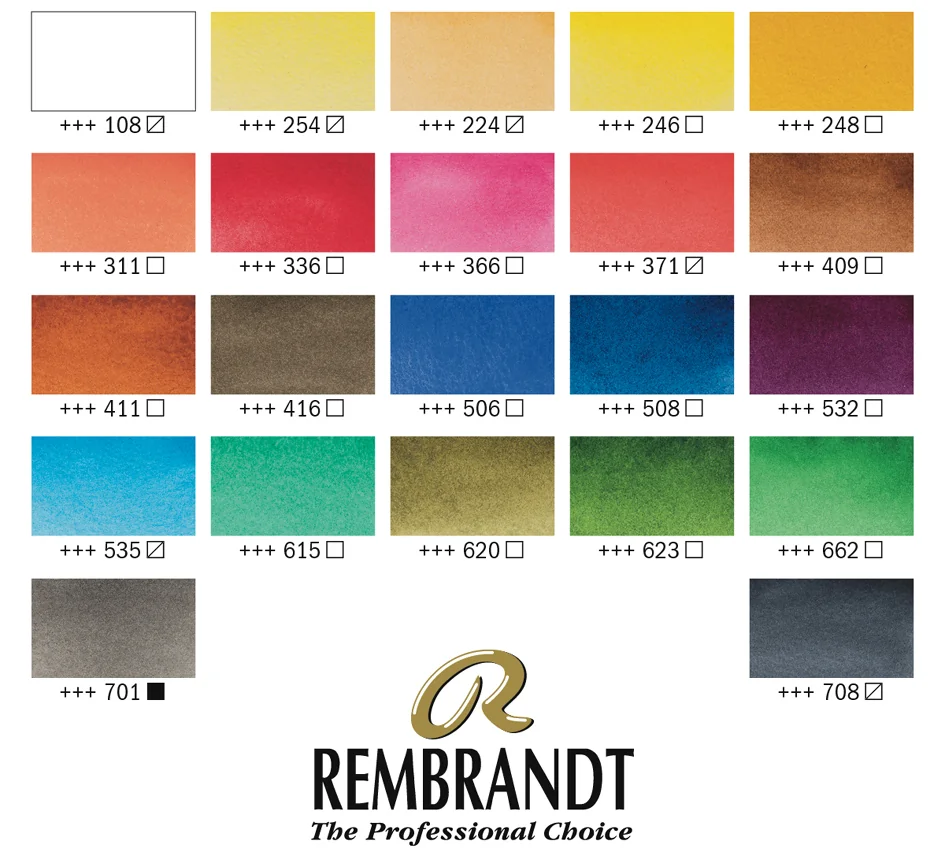 ROYAL TALENS REMBRANDT Kit aquarelle, godets - OEM 05840014
