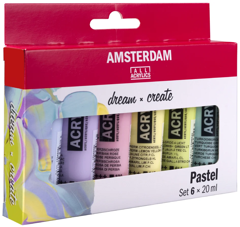 ROYAL TALENS Peinture acrylique AMSTERDAM Pastel, 6 x 20 ml - OEM 17820503