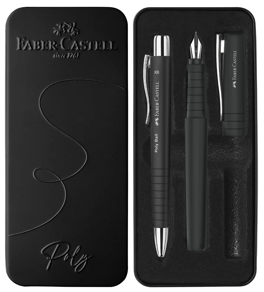 FABER-CASTELL Set de stylos POLY BALL/PEN, noir - OEM 241050