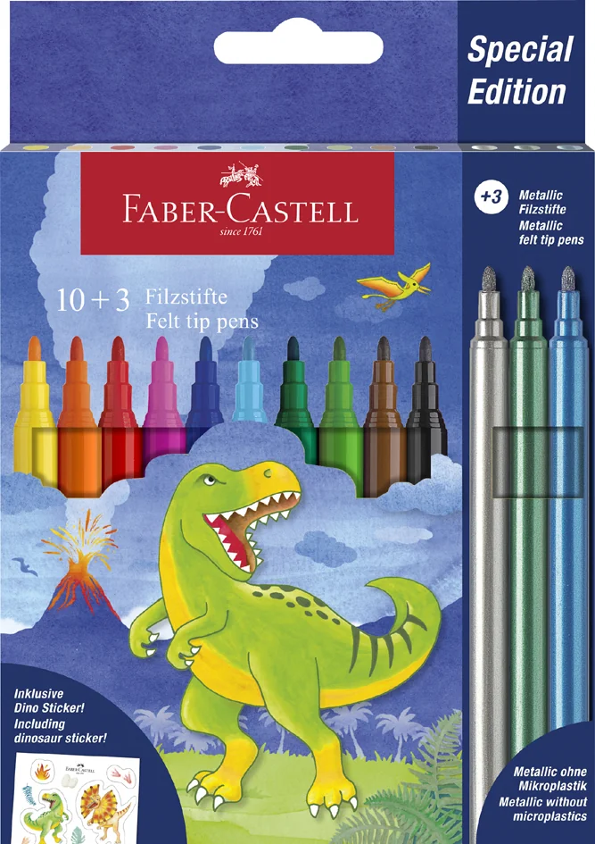FABER-CASTELL Feutre Dino, étui en carton 18+6 - OEM 554222