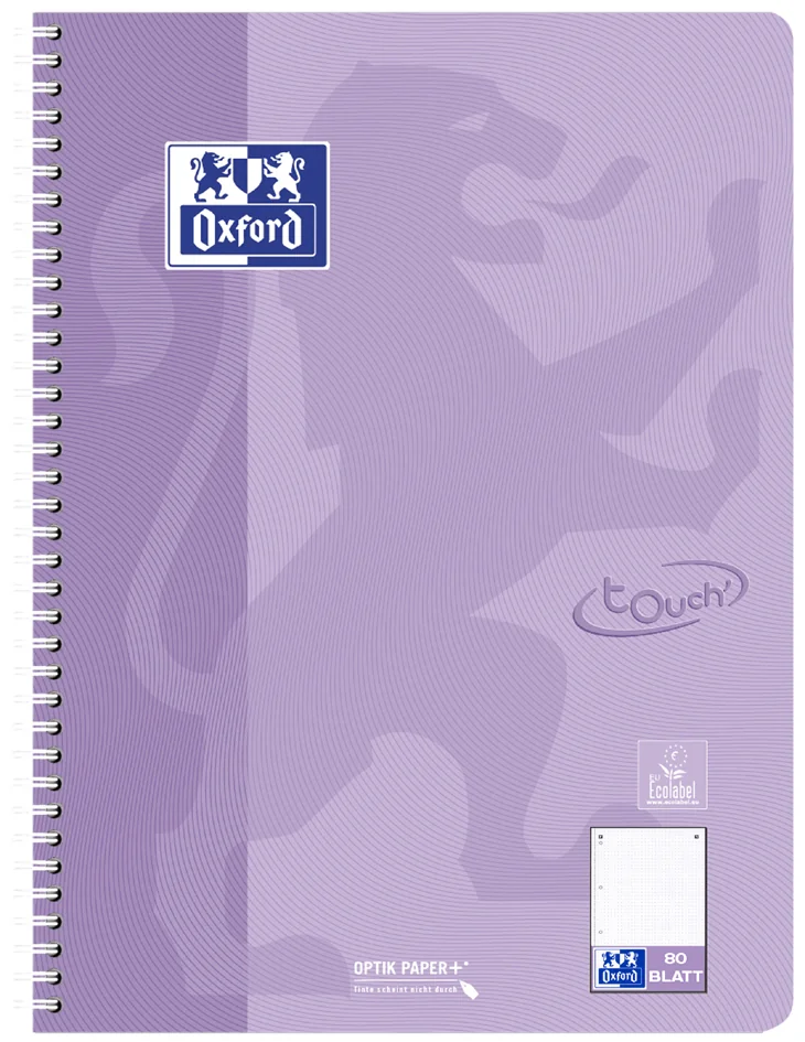 Oxford Cahier Touch pastel, A4, quadrillé - OEM 400196079