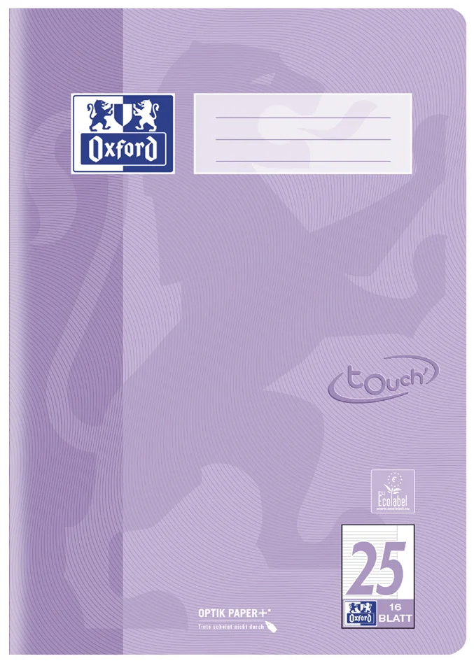 Oxford Cahier Touch pastel, A4, linéature 26, bleu - OEM 400196037