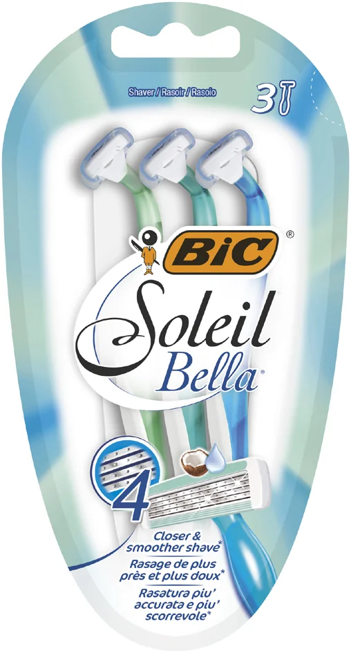 BIC Rasoir jetable Soleil Bella, pour femmes, pack de 3 - OEM 888005