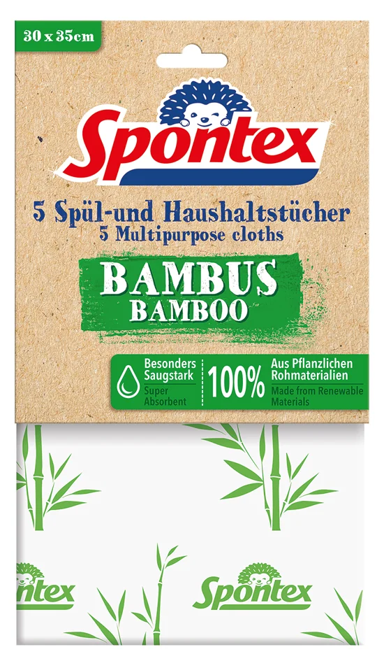 Spontex Torchon Bambus, pack de 5 - OEM 19900210