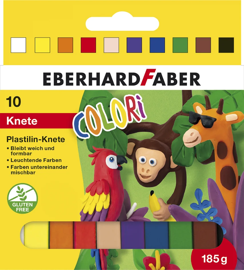 EBERHARD FABER Pâte à modeler COLORI, étui carton de 10 - OEM 572011