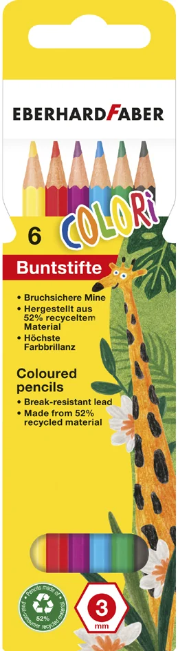 EBERHARD FABER Crayon de couleur COLORI, étui carton de 12 - OEM 514812