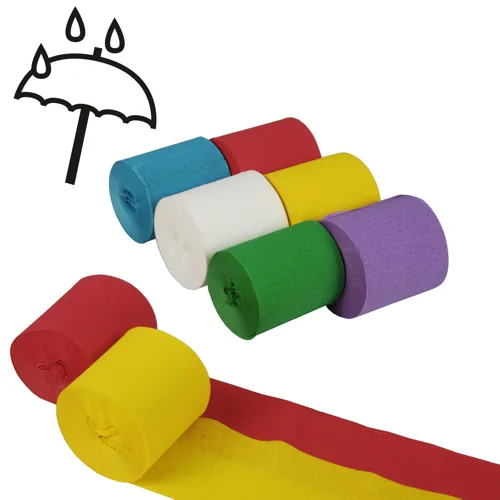 PAPSTAR Banderolle en papier crépon, 50 mm x 10 m, pack de 6 - OEM 10056