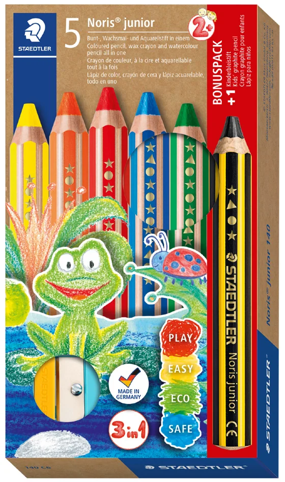 STAEDTLER Crayon de couleur Noris junior, pack bonus - OEM 140 C6P1